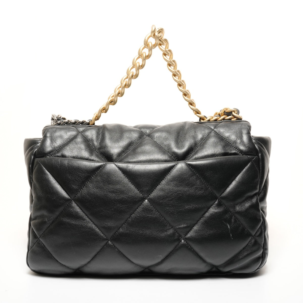 CHANEL ビィンテージバッグ CHANEL CHANEL 19 Chain Large Matelasse Leather Shoulder Bag black