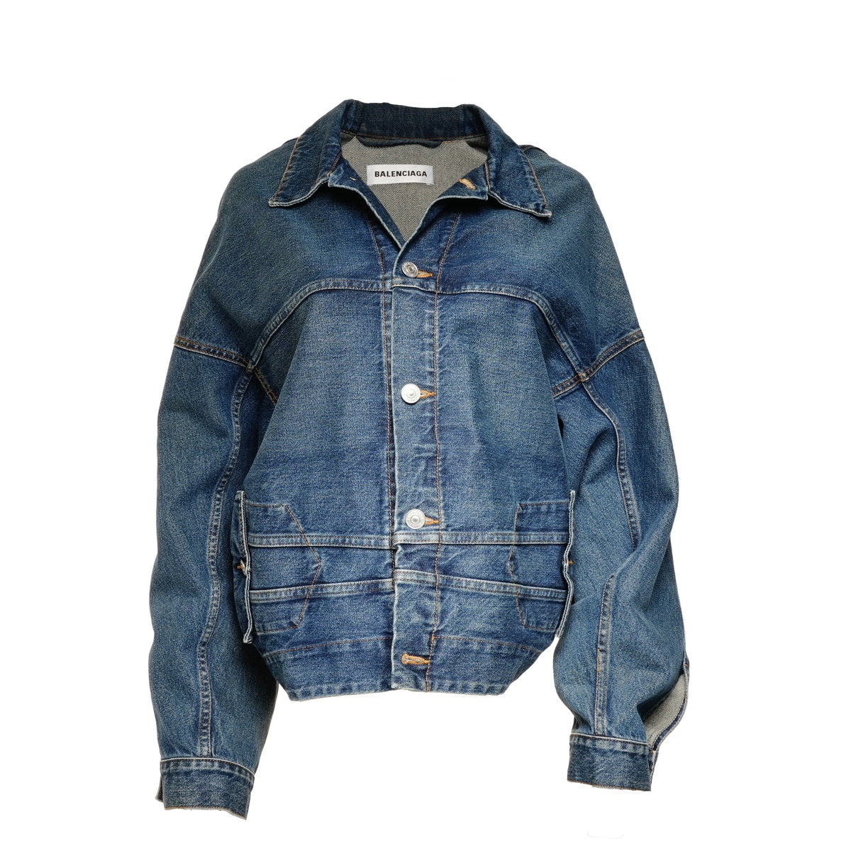 BALENCIAGA Upside Down Denim Jacket 2022AW FW 625989 34 Jacket