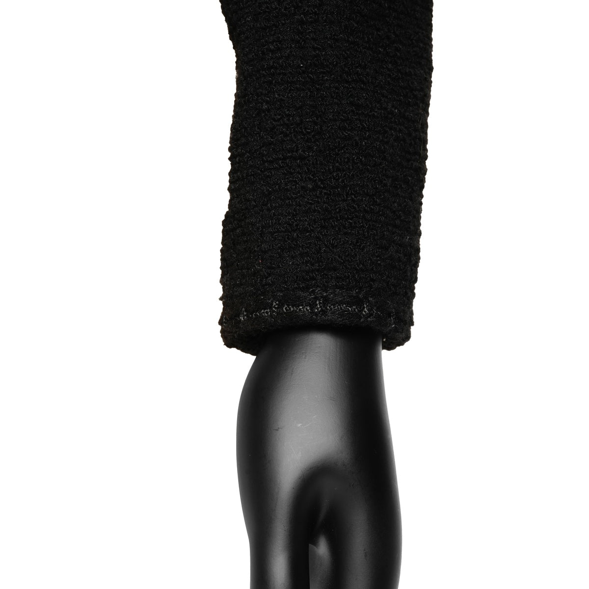 CHANEL 36 93A 1993 Tweed COCO Mark Button Wool Jacket black