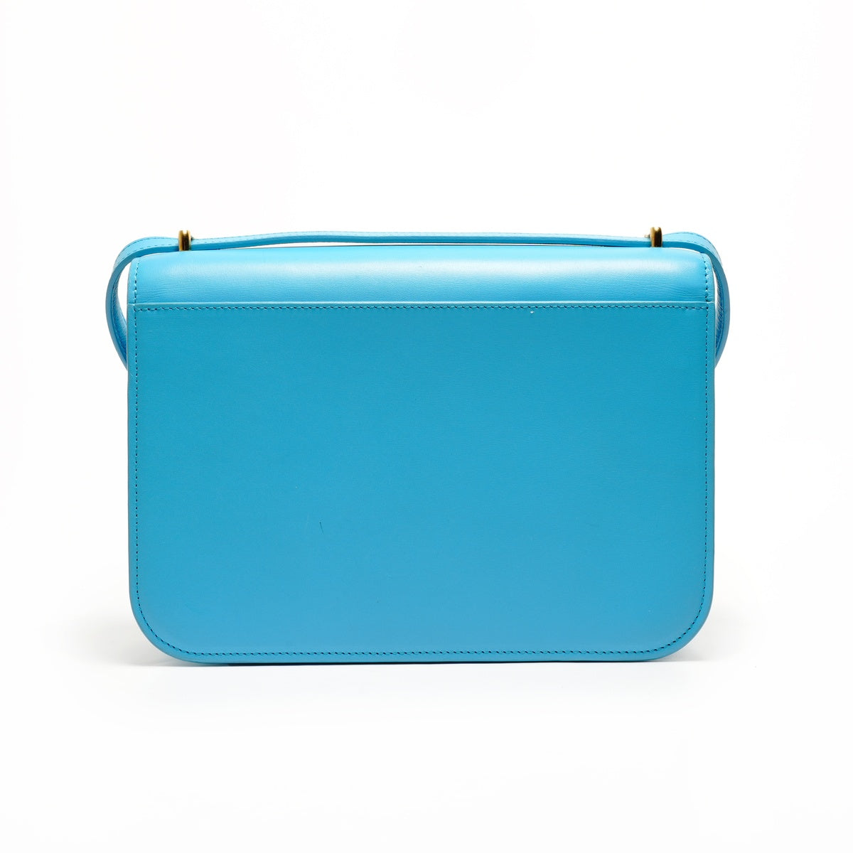 LOEWE Goya Medium Leather Bag in Turquoise Shoulder Bag blue