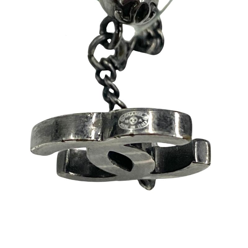 シャネル CHANEL ココマーク カラーストーン ピアス シルバー