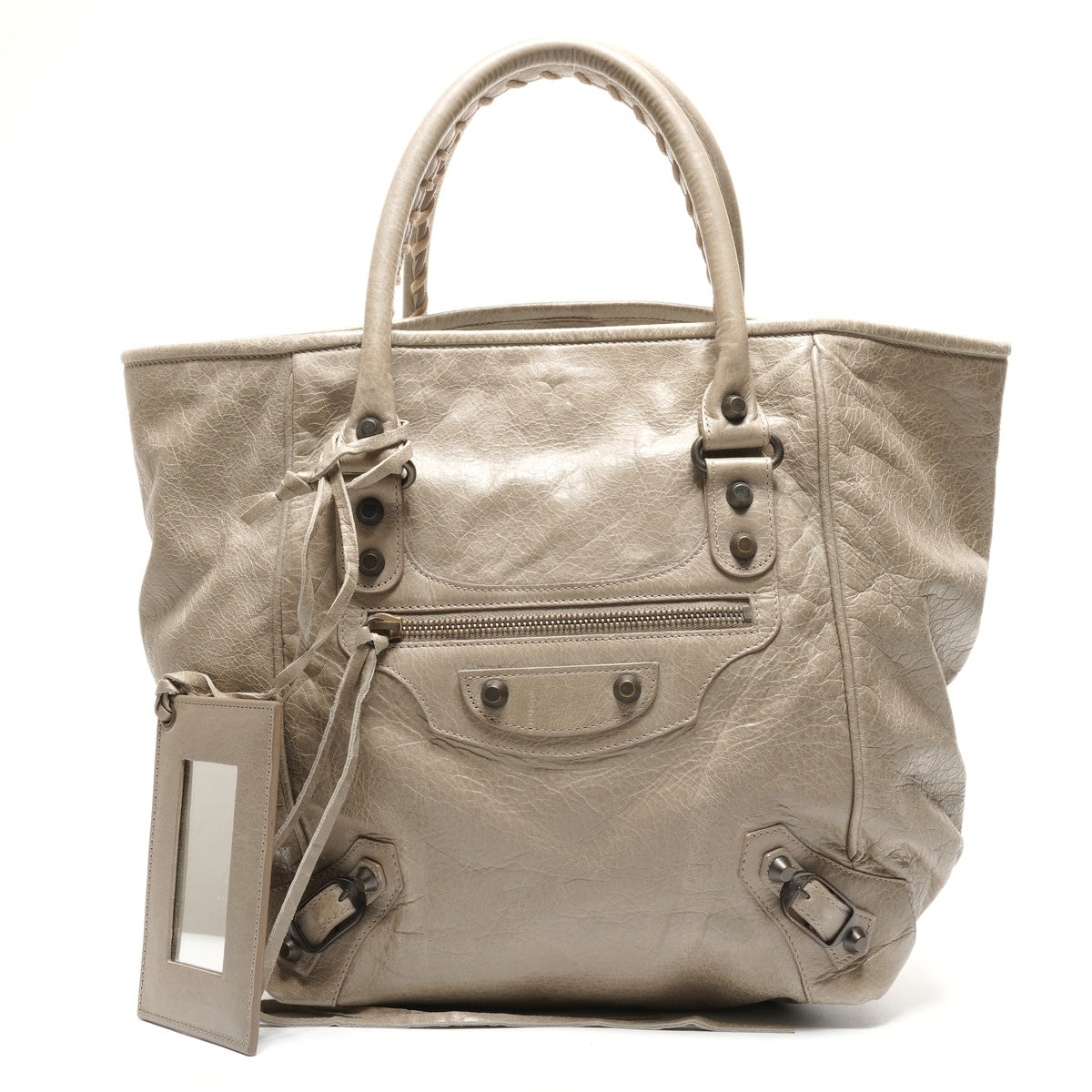 BALENCIAGA The Sunday Leather Tote Bag gray WS27281 – NUIR VINTAGE