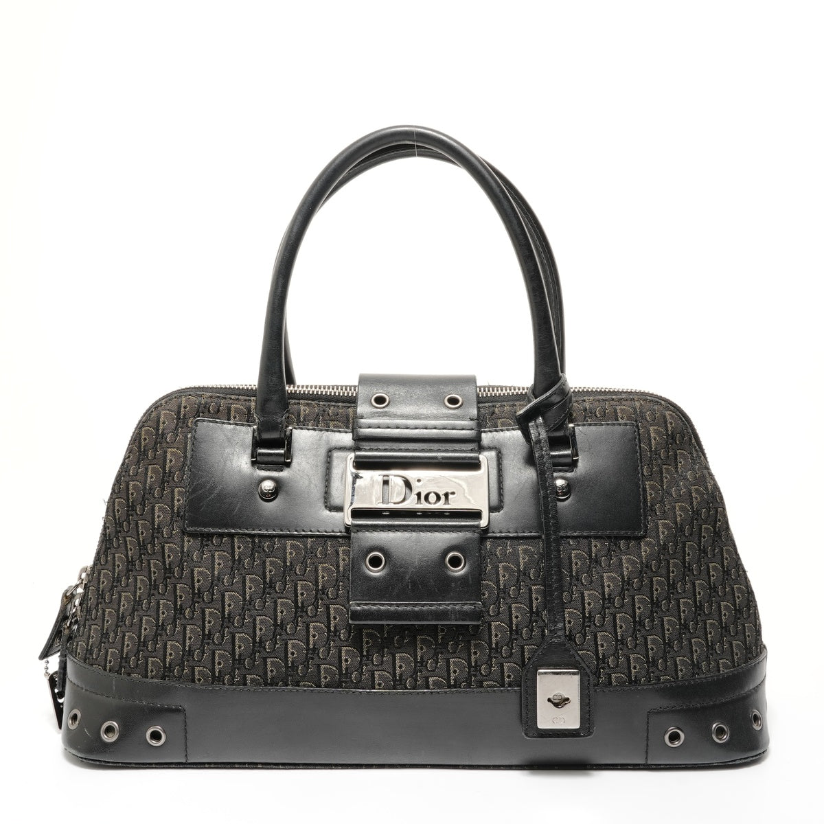 Christian Dior Trotter Canvas Street Chic Shoulder Bag black