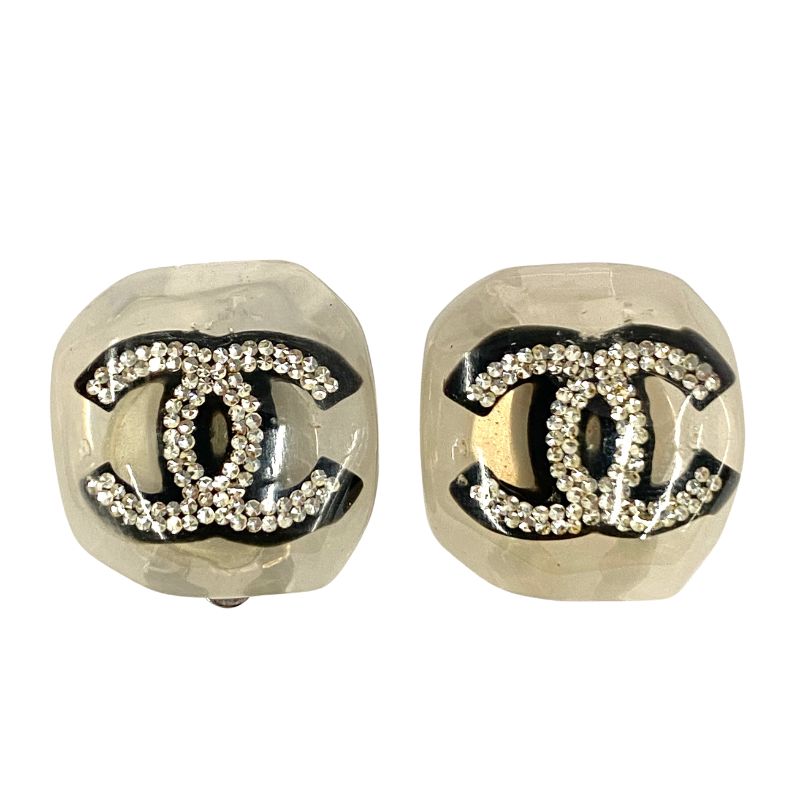 シャネル CHANEL ココマーク ラインストーン 04A イヤリング クリア