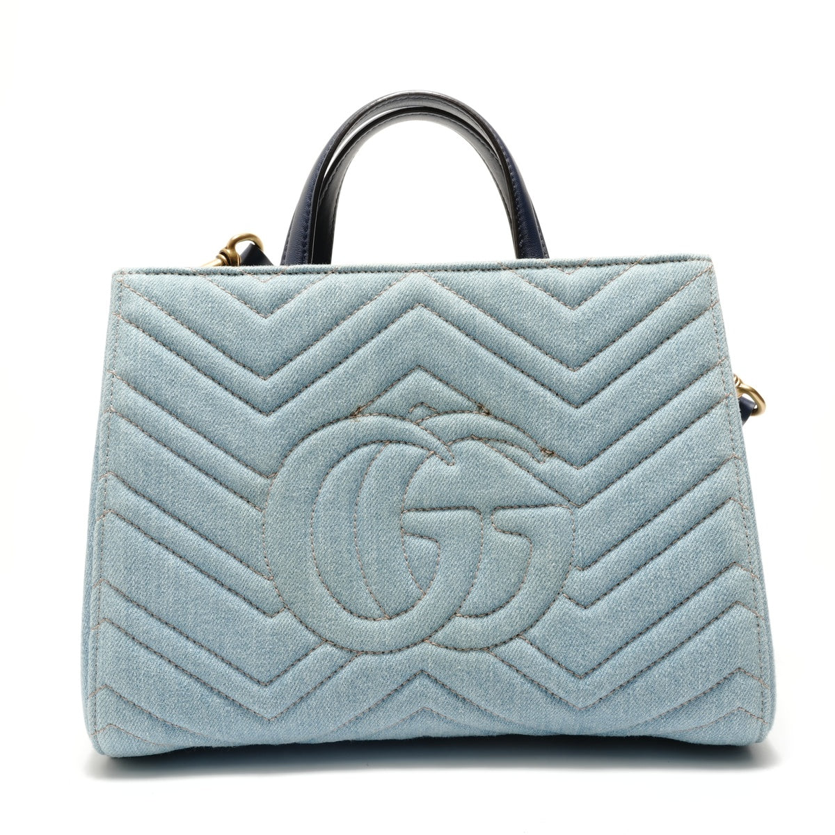 GUCCI GG Marmont 2-Way Denim Shoulder Bag blue WS28840 – NUIR VINTAGE