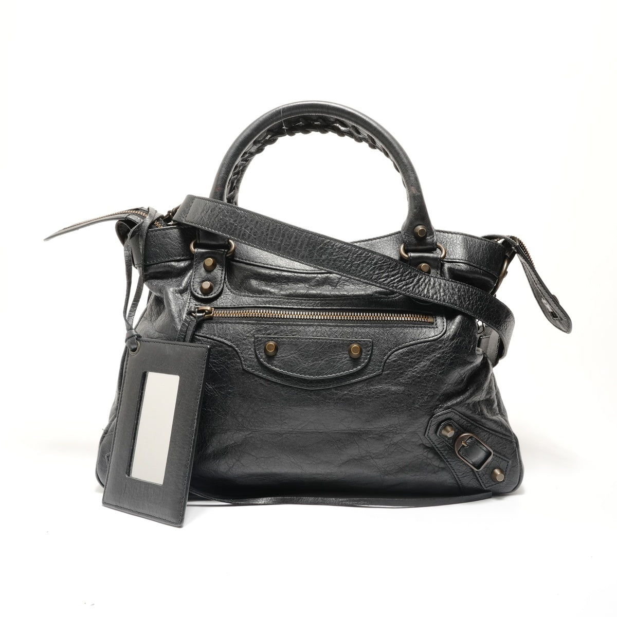 BALENCIAGA The Town 2WAY Leather Bag 240579 Handbag black WS29079 