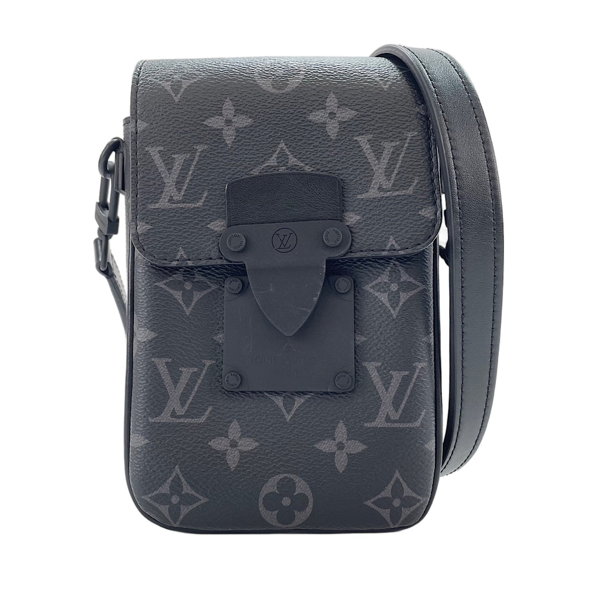 LOUIS VUITTON Monogram Eclipse S-Lock Vertical Wearable Wallet