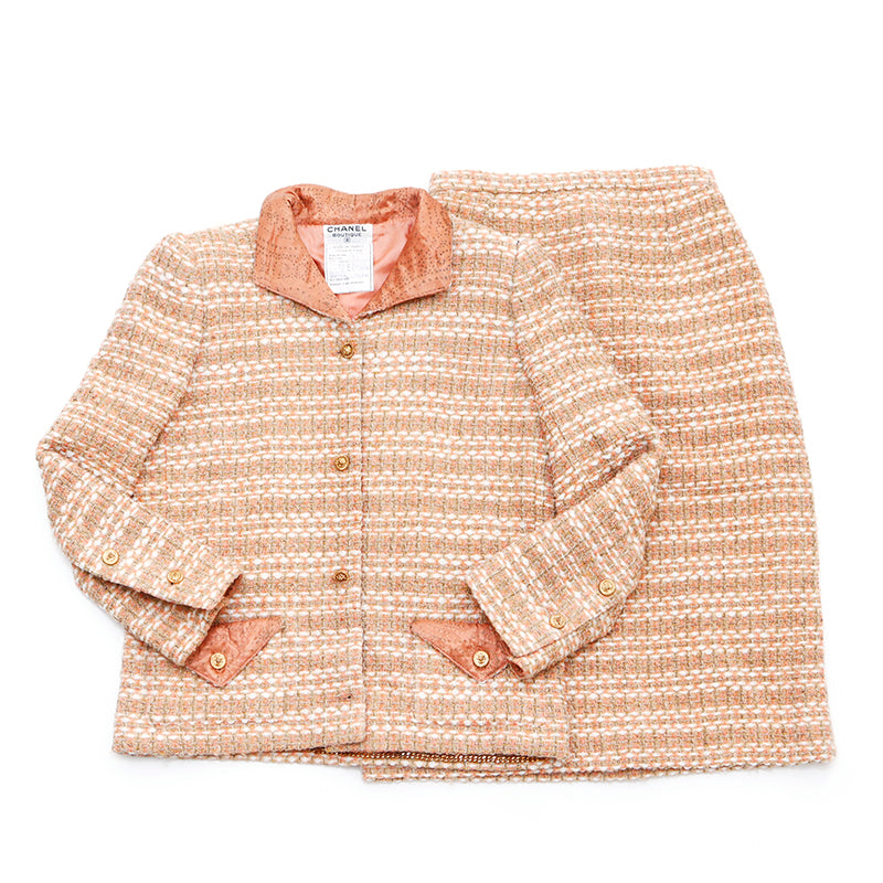 シャネル CHANEL ライオンボタン サイズ 34 1990年 セットアップ