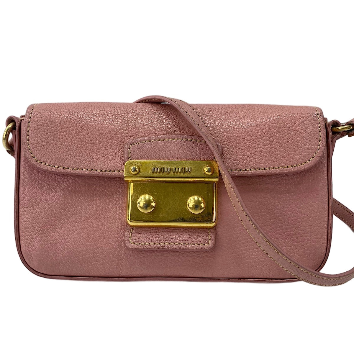 Miu Miu leather Shoulder Bag pink WS30680 – NUIR VINTAGE
