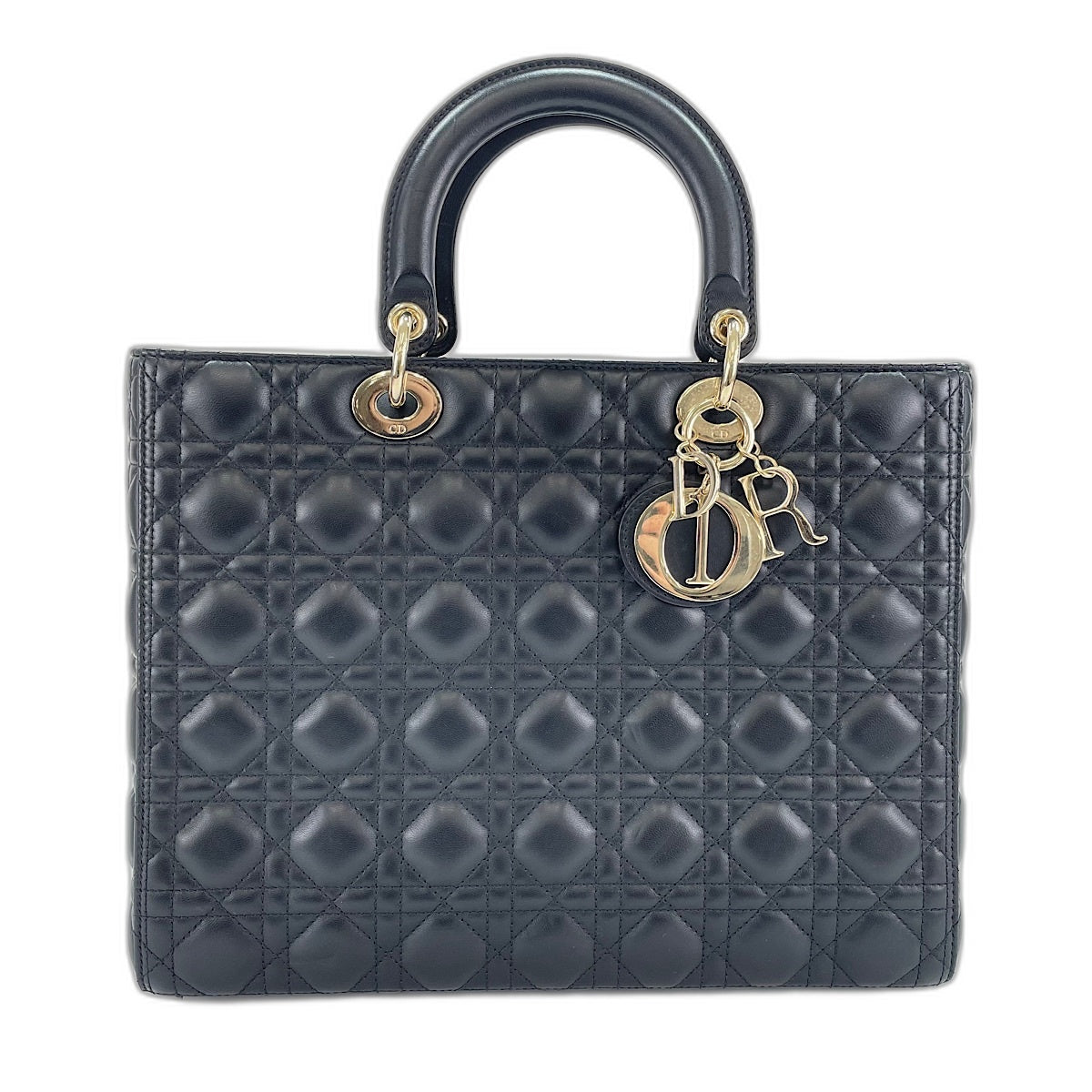 Christian Dior Lady Christian Dior Large Cannage 2WAY Handbag