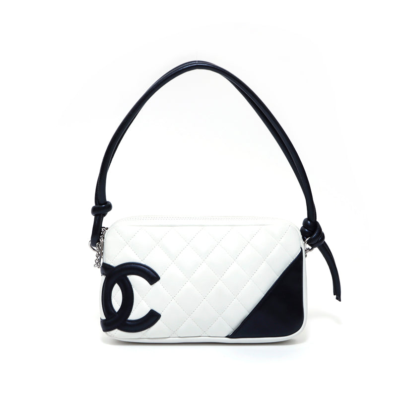 Chanel Cambon Accessory Pouch 2003-2004 Pouch White WS3386 – NUIR