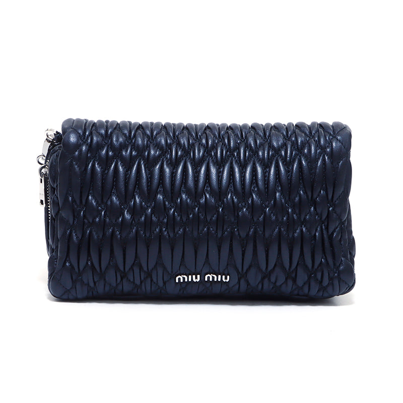 ミュウ ミュウ Miu Miu ショルダーバッグ レザー ブラック WS3744