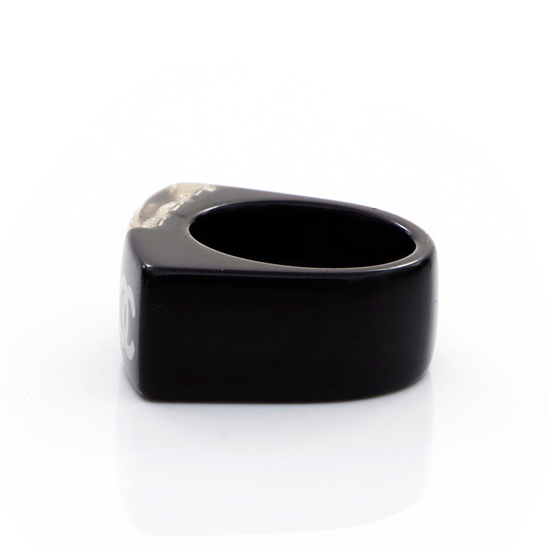 鼈甲風　シャネル　プラスチック　リング　指輪 鼈甲風 シャネル プラスチック リング 指輪 CHANEL シャネル