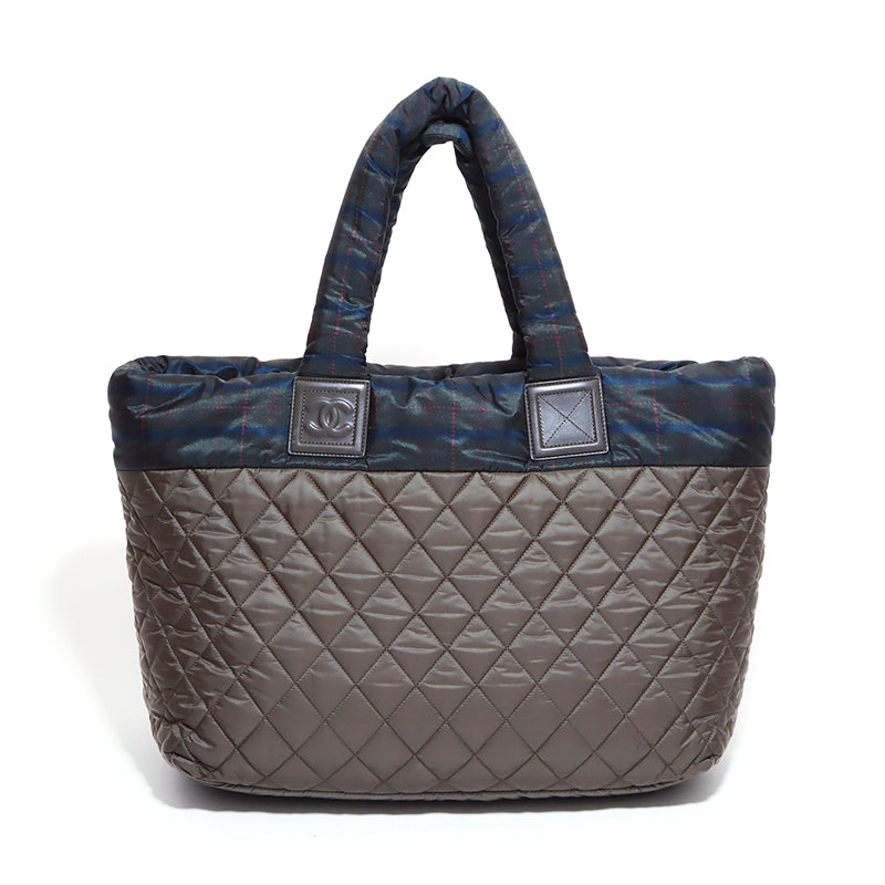 シャネル CHANEL ココマーク コココクーン ハンドバッグ カーキ