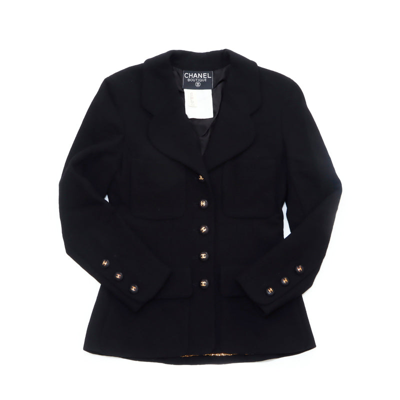 CHANEL BOUTIQUE テーラードジャケット 40 Chanel CHANEL Tweed Coco Button Size: 40 Jacket VINTAGE Used