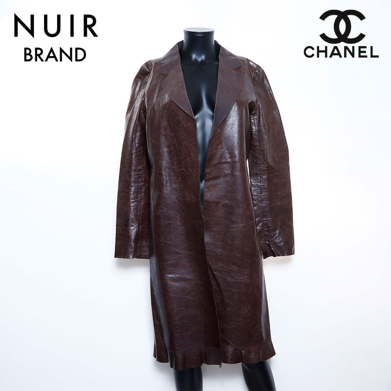 CHANEL シャネル　ヴィンテージ　スエード　レザー　カーコート　ジャケット CHANEL シャネル レザー ジャケット ベルト付き 96A キャメル