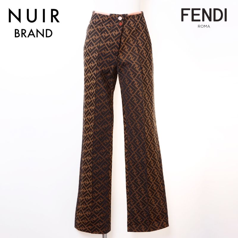 フェンディ FENDI ズッカ キャンバス パンツ ブラウン WS5088
