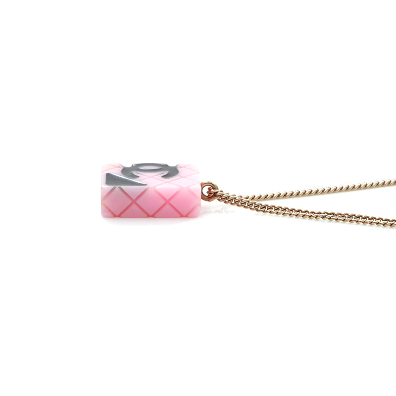 シャネル CHANEL カンボンバッグ モチーフ 05C ネックレス ピンク