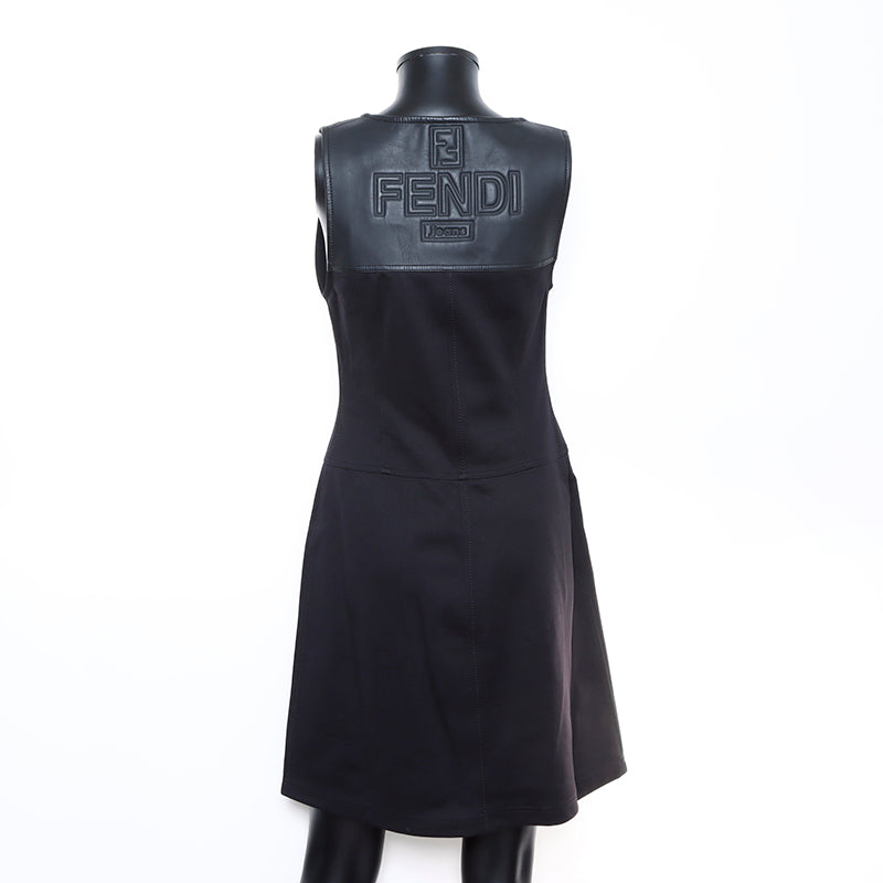 fendi black dress FENDI Logo Dress Black WS5254 – NUIR VINTAGE