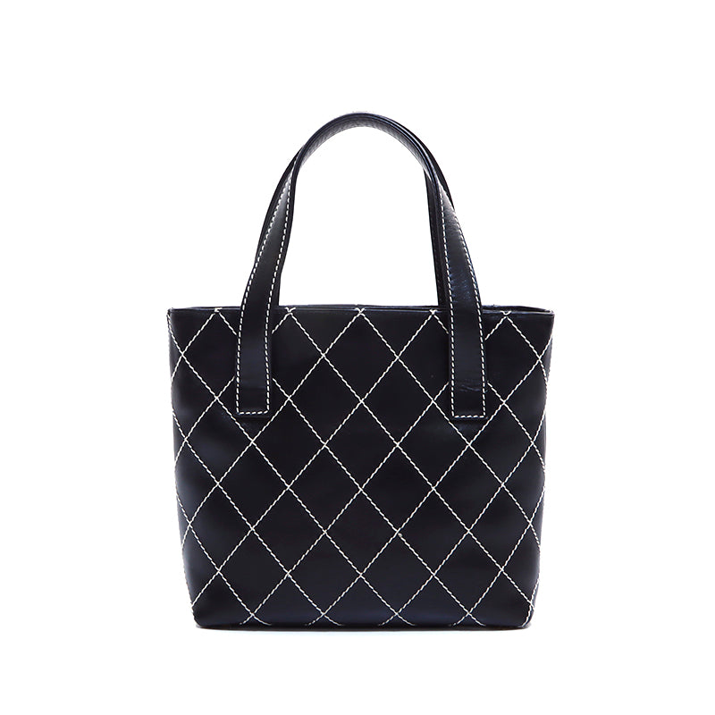 CHANEL No. 7 Wild Stitch Leather Handbag black WS5349 – NUIR VINTAGE