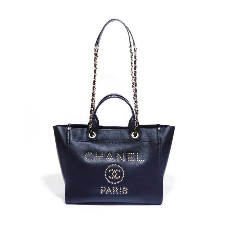 CHANEL No. 28 Deauville 2way Caviar Skin Shoulder Bag black WS5545