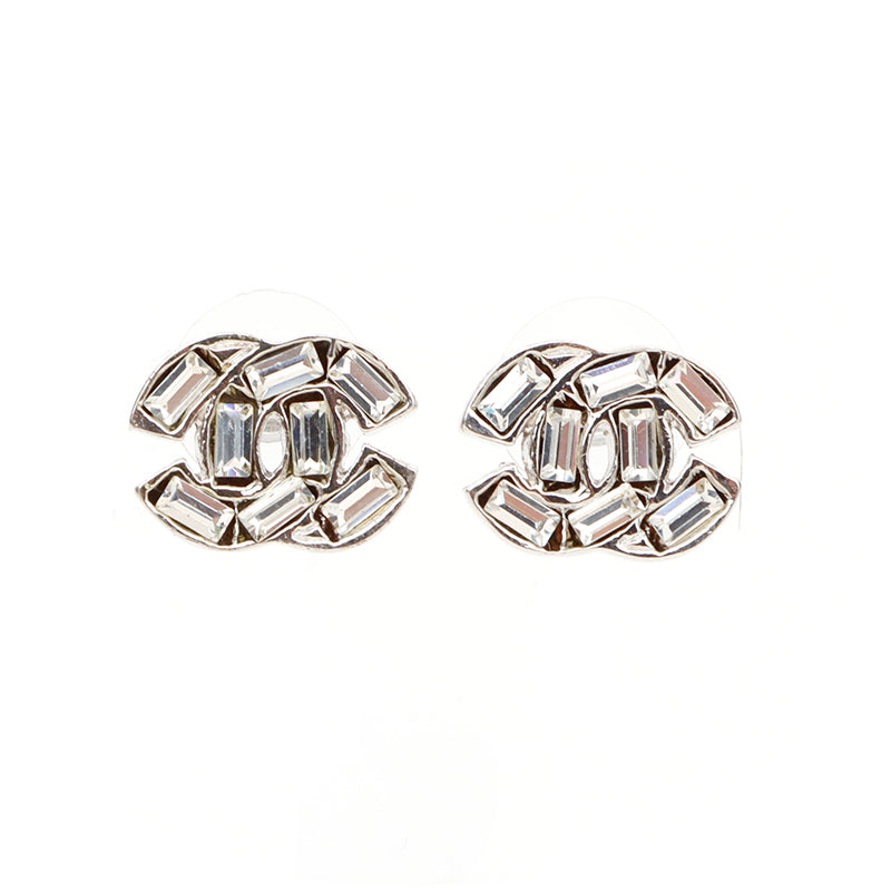 CHANEL ココマーク ピアス シャネル CHANEL ココマーク ラインストーン ピアス シルバー WS5603