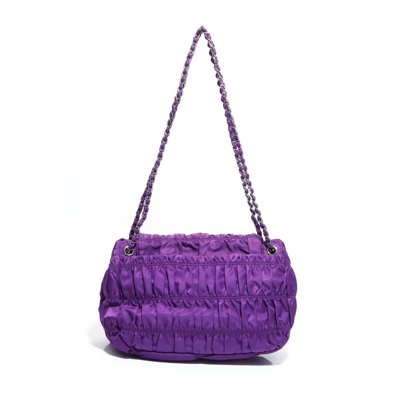 PRADA パープル ラベンダー ナイロン ハンドバッグ プラダ PRADA 2way ナイロン チェーン シルバー金具 ショルダー