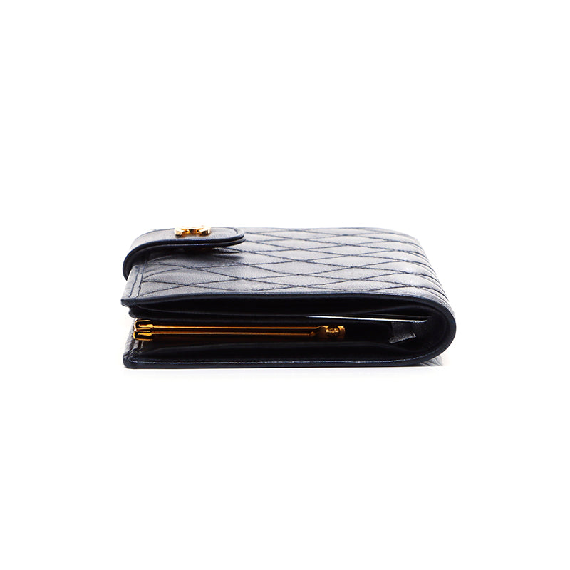 【レア】CHANEL／シャネル ビコローレ ヴィンテージ がま口長財布 ブラック 楽天市場】CHANEL(シャネル) ビコローレ がま口長財布 黒