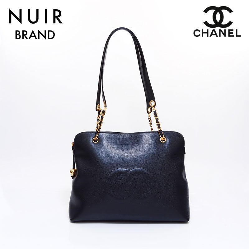 シャネル CHANEL 2003年 キャビアスキン チェーン トートバッグ