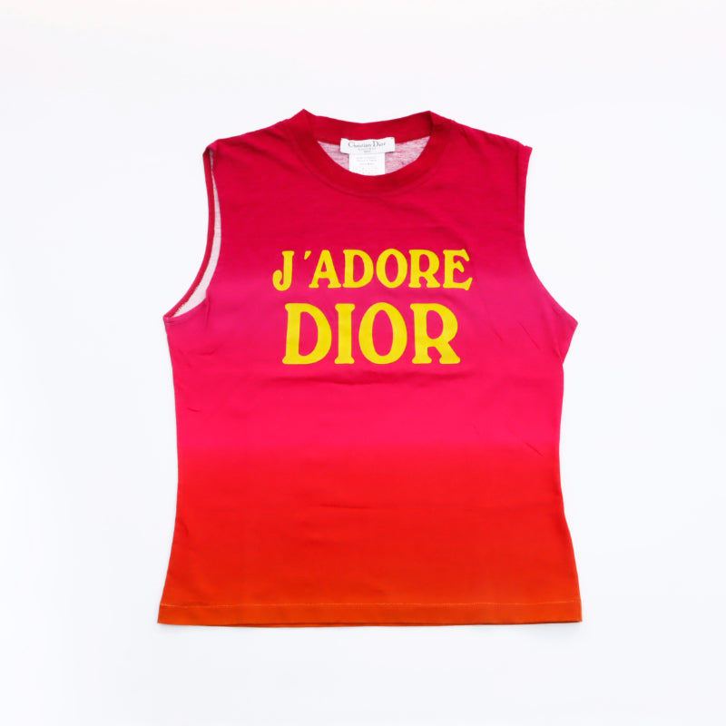 クリスチャンディオール Christian Dior ロゴ タンクトップ レッド