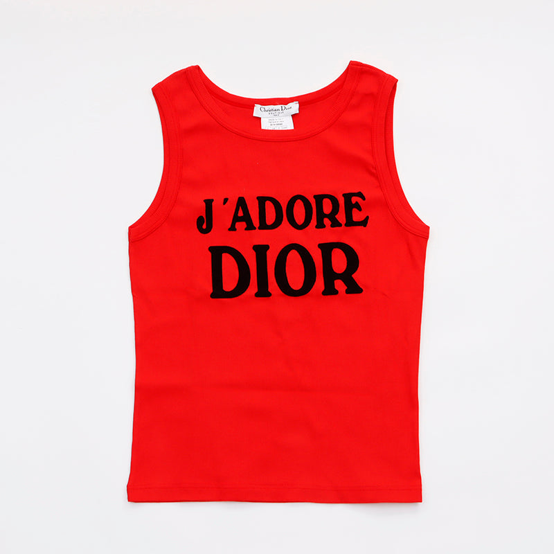 クリスチャンディオール Christian Dior ロゴ タンクトップ レッド 