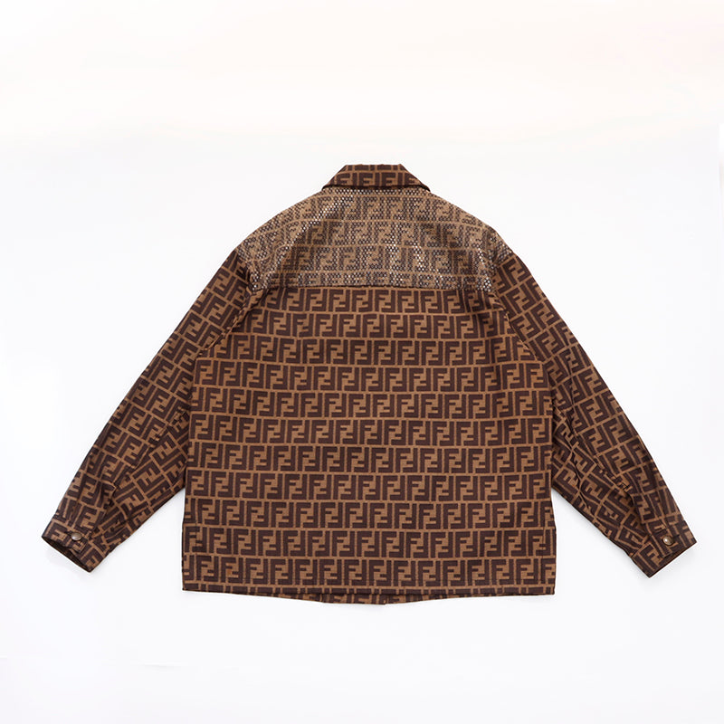 FENDI size 42 Zucca jacket jacket brown WS6027 – NUIR VINTAGE