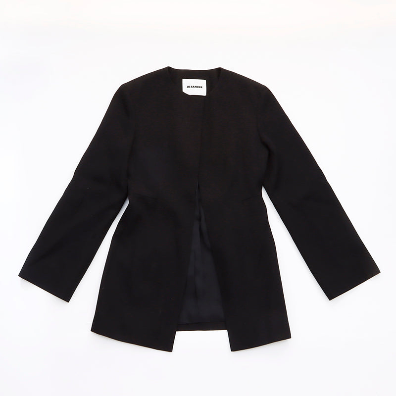 JIL SANDER ノーカラージャケット ブラック WS6033-2_972c6e4c-8afb-47b8-