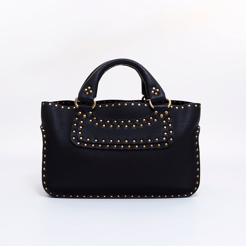 セリーヌ CELINE レザー ブギーバッグ ハンドバッグ ブラック WS6218