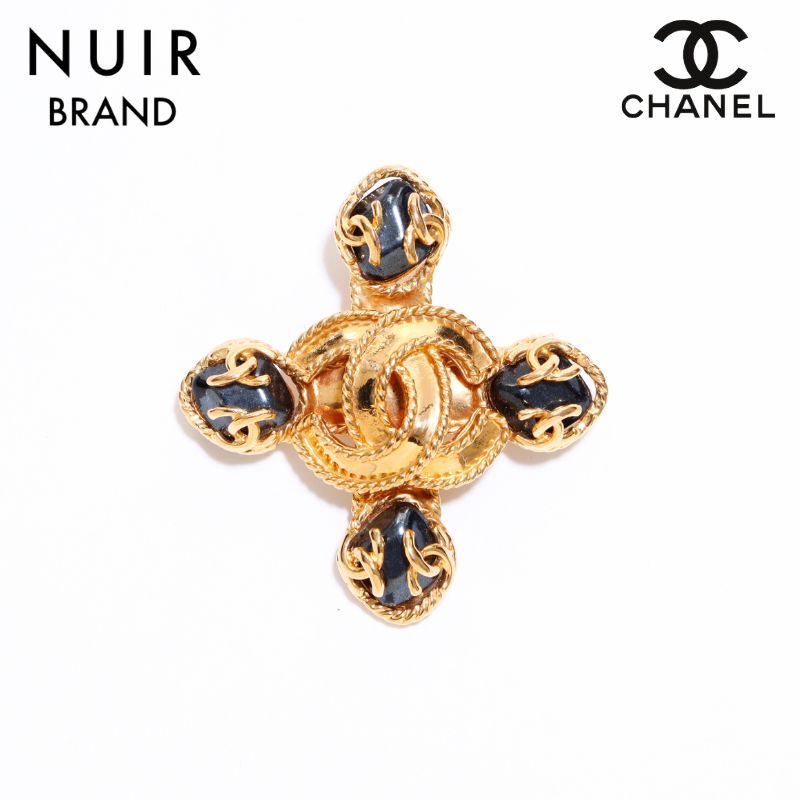 シャネル CHANEL ココマーク カラーストーン ブローチ ゴールド WS6265
