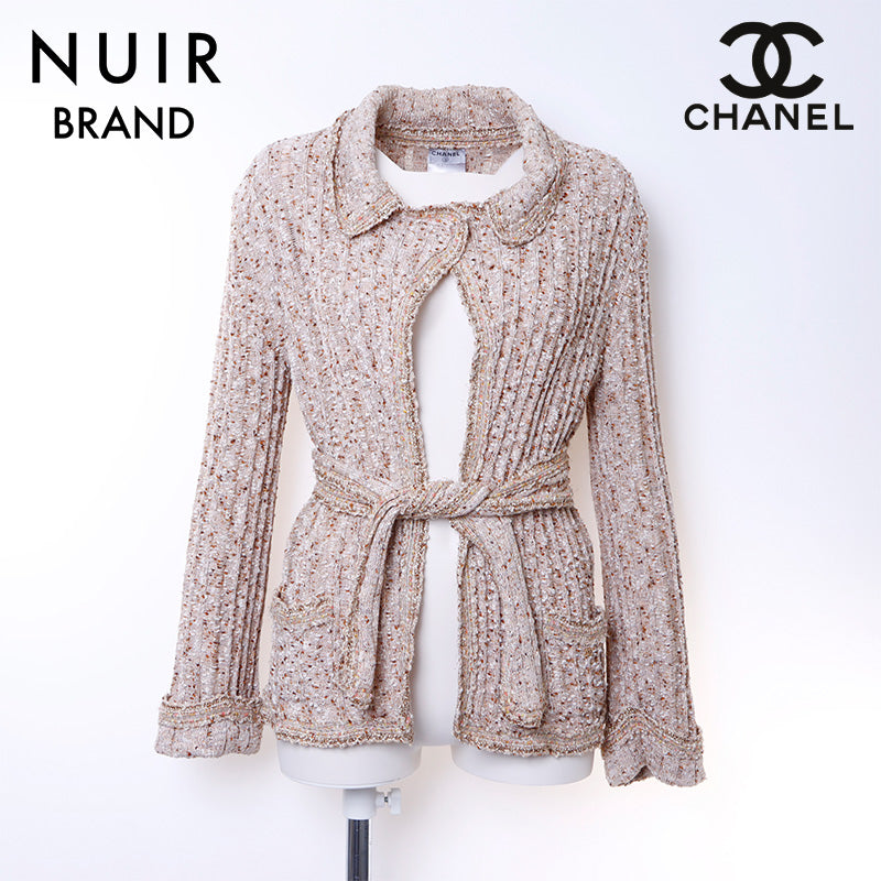 シャネル CHANEL カーディガン コットン ブラウン WS6312 – NUIR VINTAGE