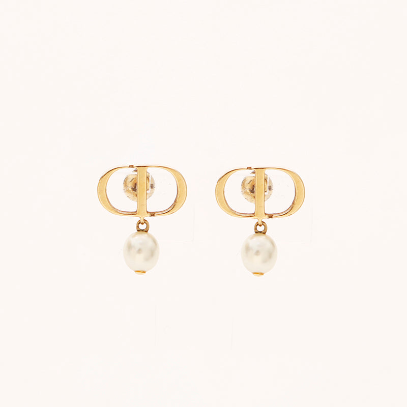 Christian Dior クリスチャンディオール　ピアス　旧ロゴ　ゴールド Christian Dior ディオール CDロゴ ラインストーン ピアス