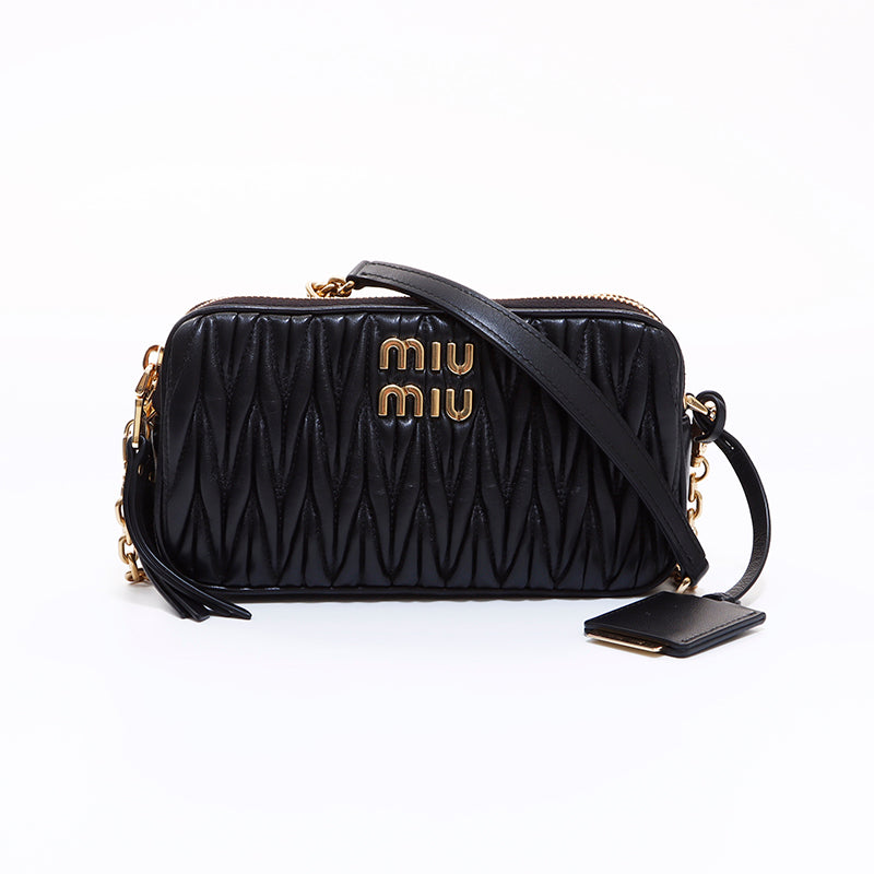 ミュウ ミュウ Miu Miu ショルダーバッグ ブラック WS6474 – NUIR VINTAGE