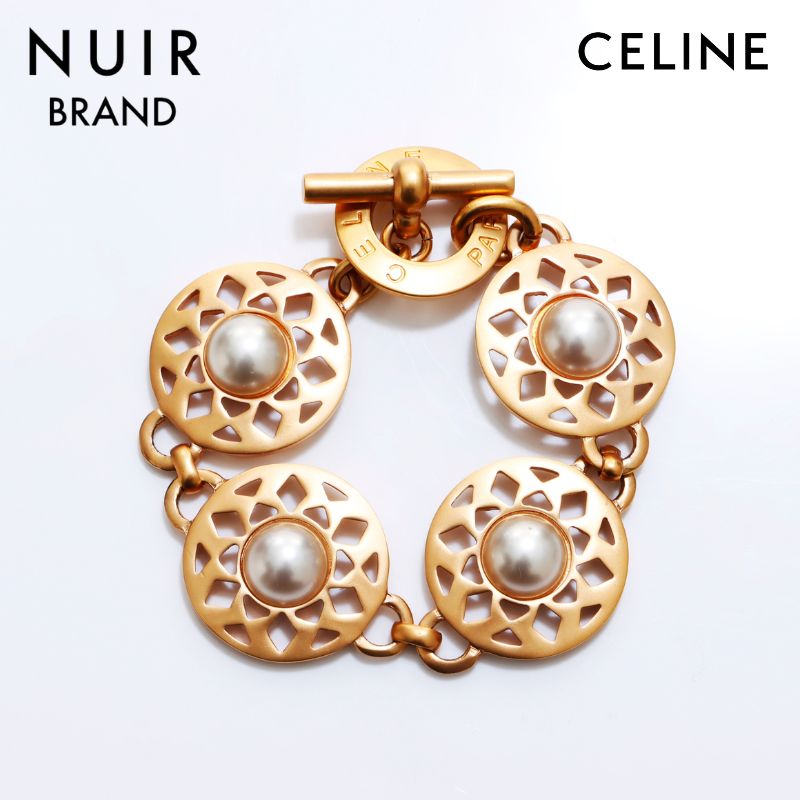 セリーヌ CELINE パール ブレスレット ゴールド WS6476 – NUIR VINTAGE