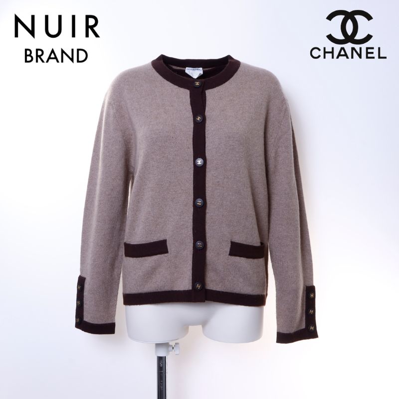 シャネル CHANEL Size:42 ニット カーディガン アンサンブル ブラウン 