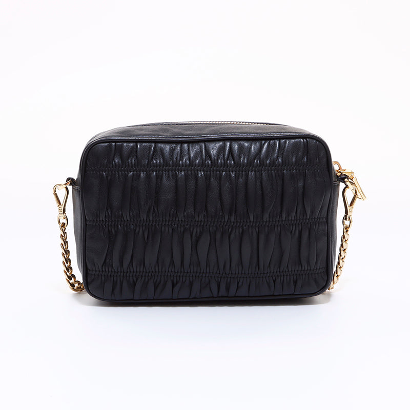 プラダ PRADA レザーチェーン ショルダーバッグ ブラック WS6525