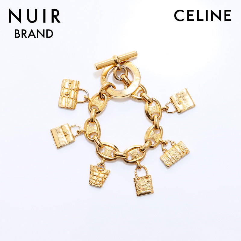 CELINE bag motif bracelet gold WS6578 – NUIR VINTAGE