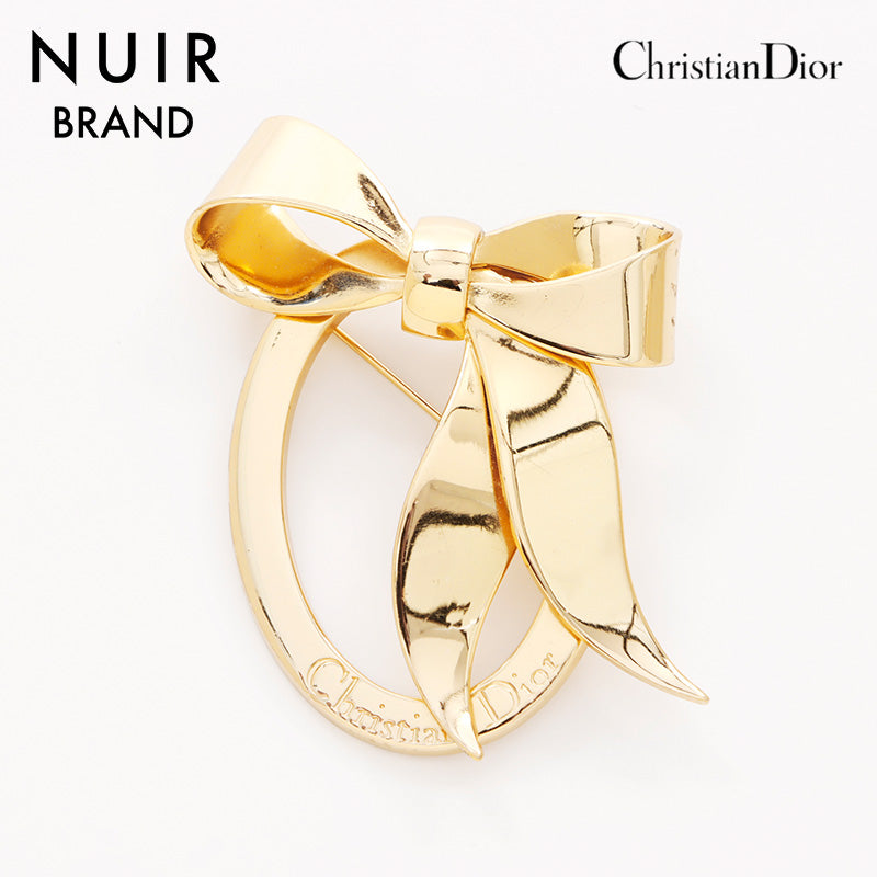 クリスチャンディオール Christian Dior リボン ブローチ ゴールド WS6607 – NUIR VINTAGE