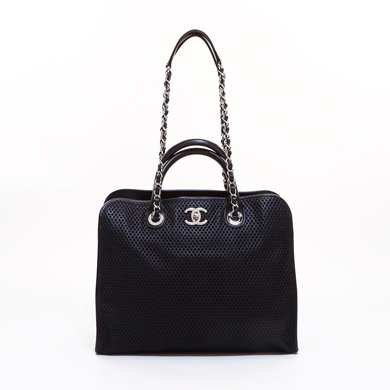 シャネル CHANEL メッシュレザーチェーン2way17番台 トートバッグ
