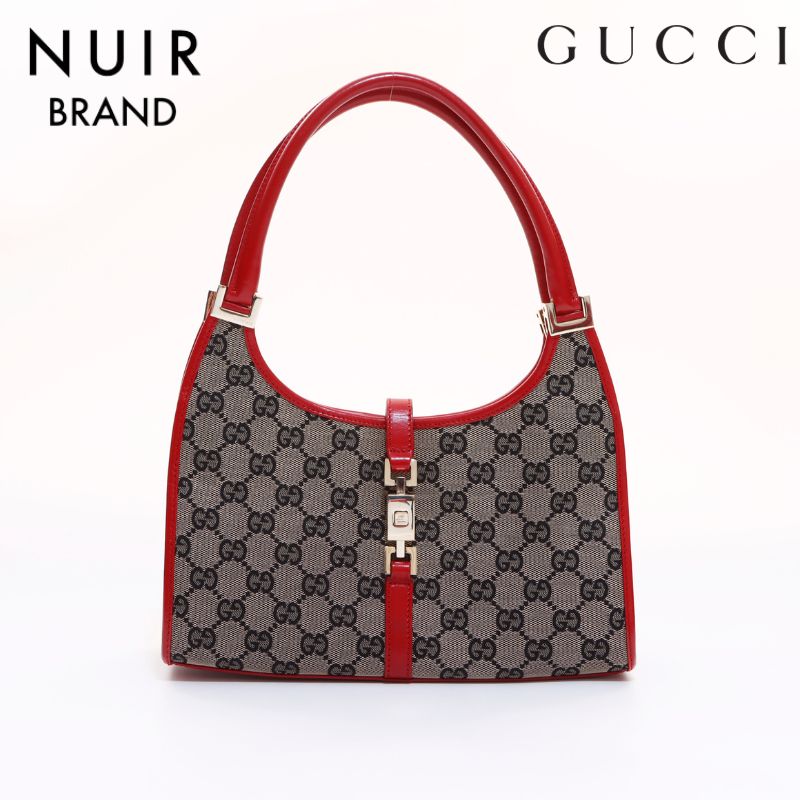 グッチ GUCCI GGキャンバス ハンドバッグ ベージュ レッド WS6636 