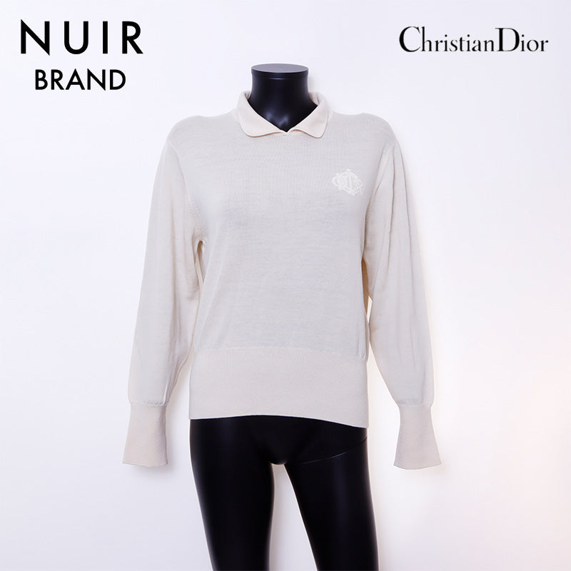 クリスチャンディオール Christian Dior Size:L毛１００％ニット セーター アイボリー WS6681 – NUIR VINTAGE