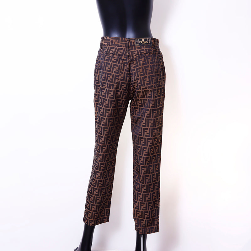 FENDI Zucca Pattern Long Pants Brown WS6683 – NUIR VINTAGE