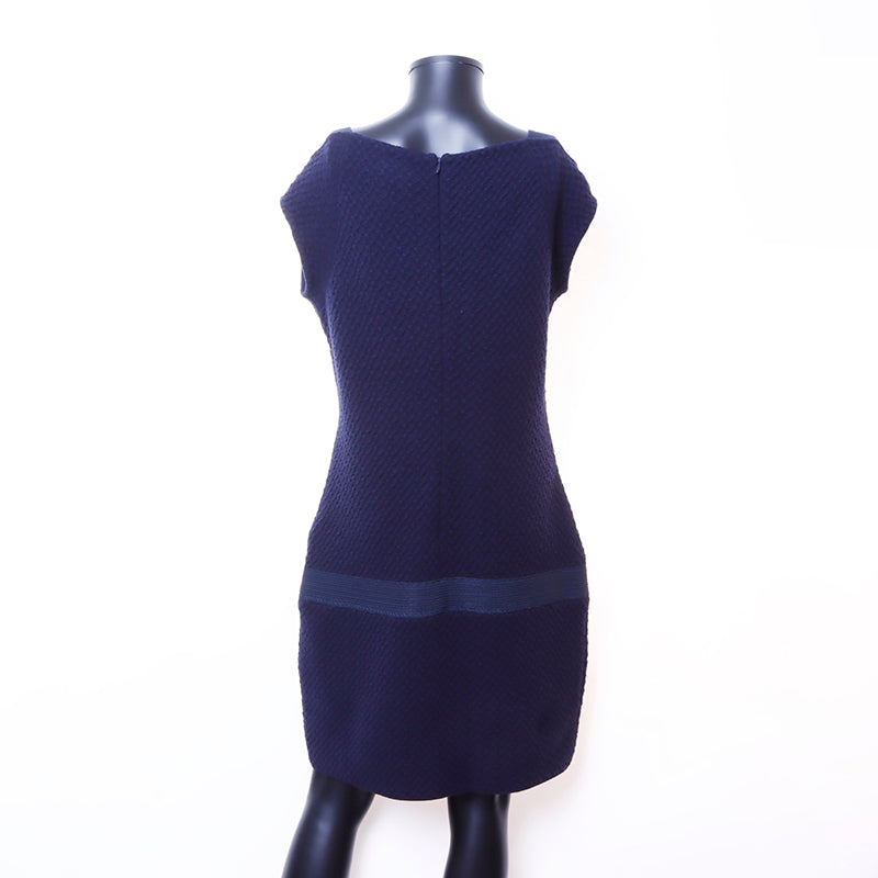 Chanel Size:40 Wool P44557 Dress Navy WS6742  NUIR VINTAGE
