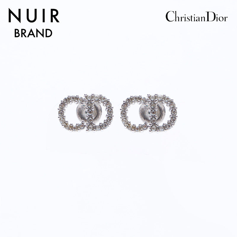 クリスチャンディオール Christian Dior CDロゴ ラインストーン ピアス シルバー WS6899 – NUIR VINTAGE