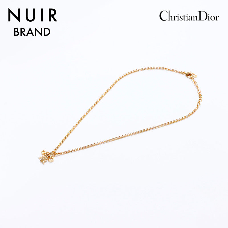 クリスチャンディオール Christian Dior ミニ ロゴチャーム ネックレス 